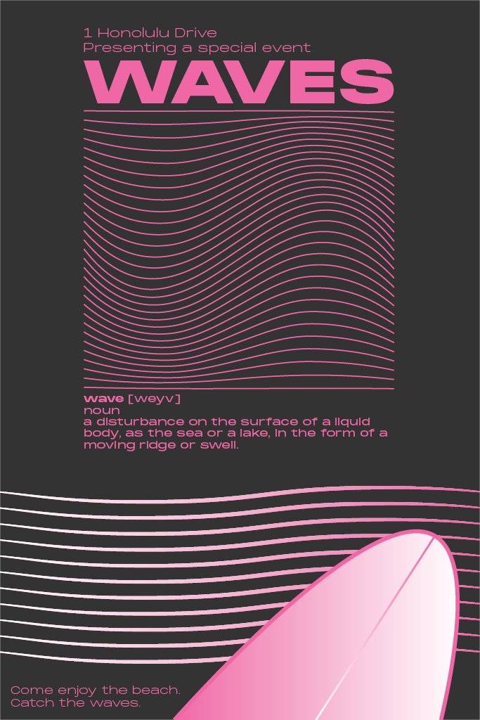 Symmetrically Unorthodox — pink poster