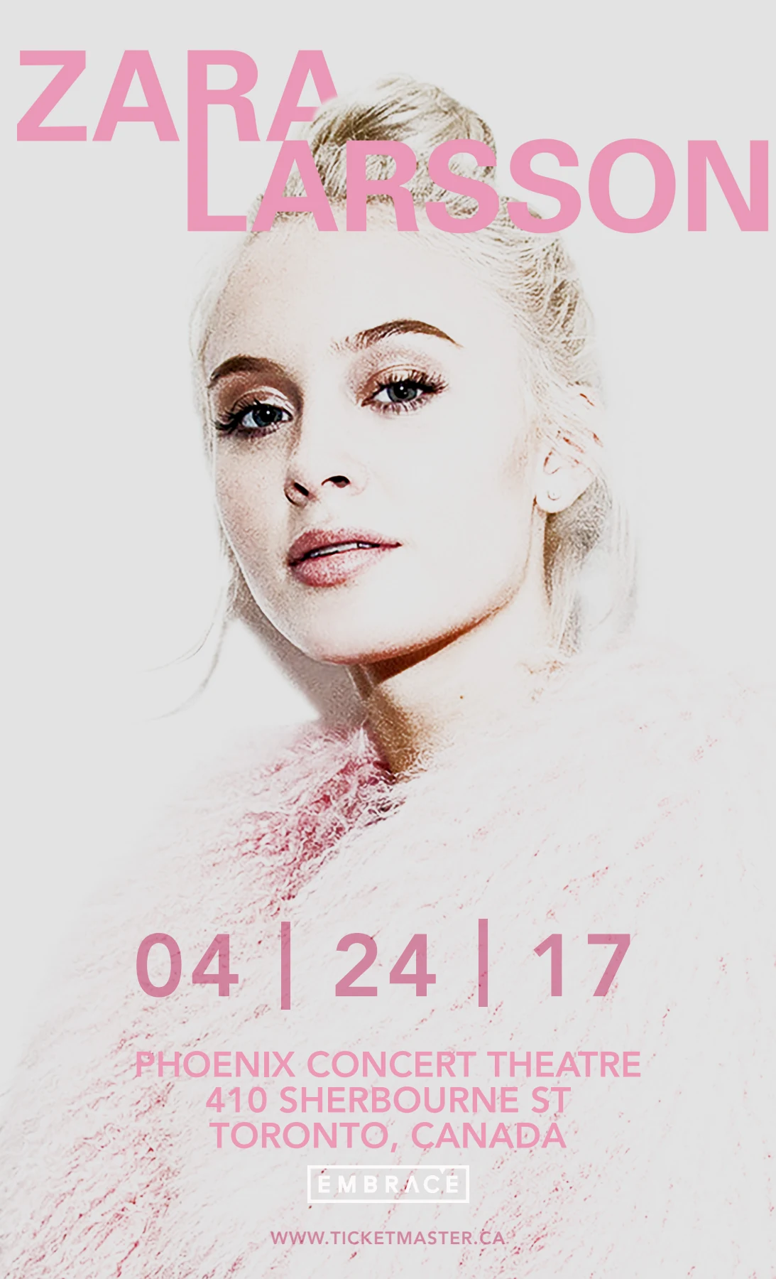 Preview of the Zara Larsson Phoenix Concert Theatre poster